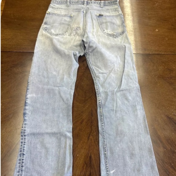 Vintage 1960s Lee Riders 29x 31 Beautiful Repaired Piece - Picture 6 of 6